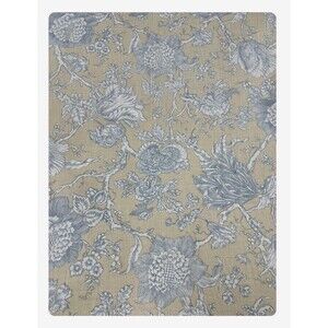 Robert Allen Home Decor Fabric Linen Yellow Blue Cream 54” X 72”